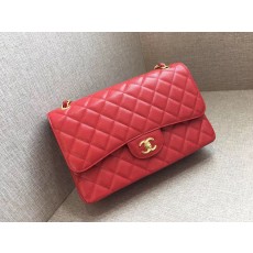 샤넬 클래식 스몰 캐비어 플랩백 레드 23cm