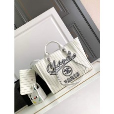 샤넬 23P CHANEL 스트라이프 도빌 라지 쇼핑백 50*30*22cm