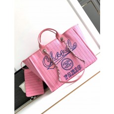 샤넬 23P CHANEL 스트라이프 도빌 라지 쇼핑백 50*30*22cm